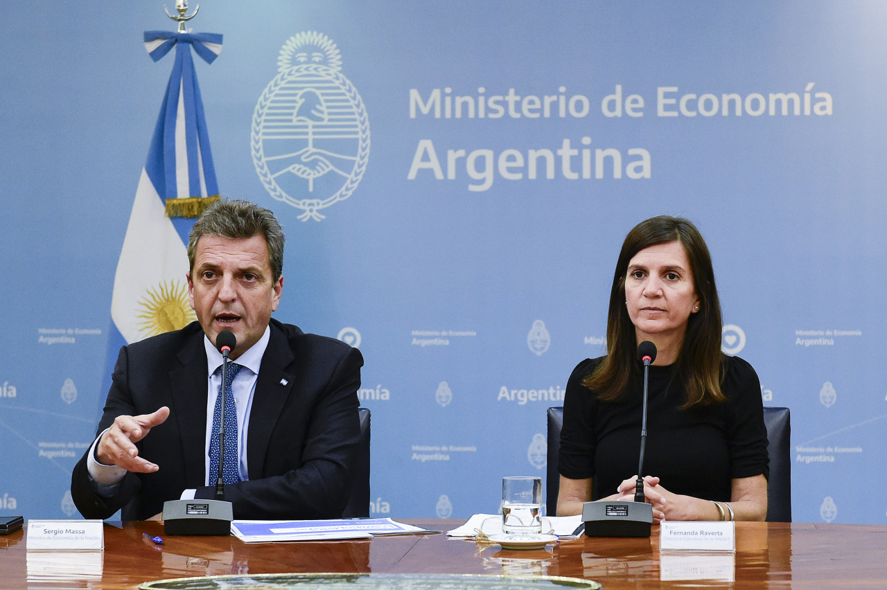 Sergio Massa y Fernanda Raverta. Foto: NA.